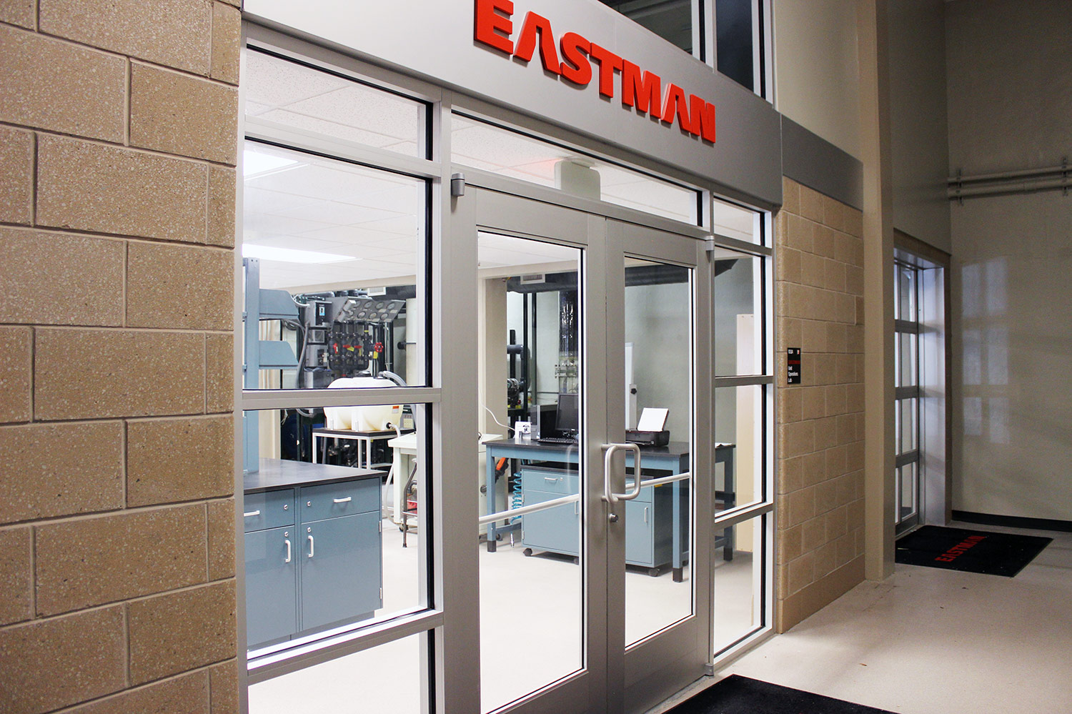 Front entrance of Eastman Unit Operations Laboratory.