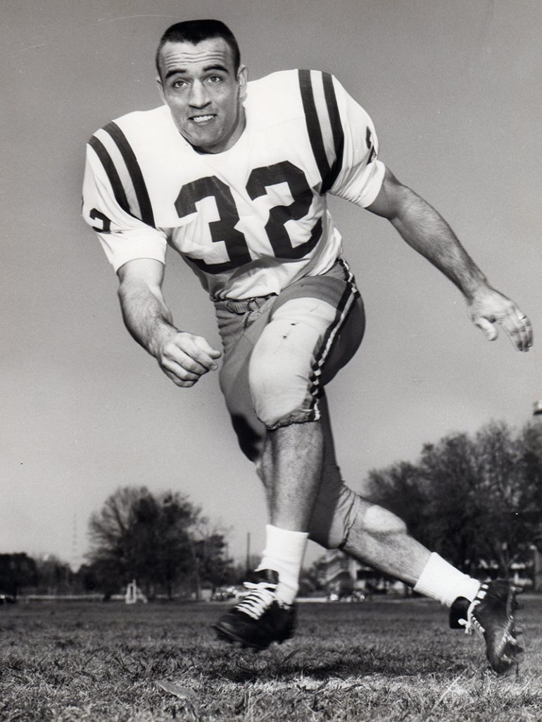 Charles Moore in an LSU football uniform.