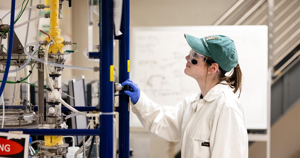 Student working in the Eastman lab