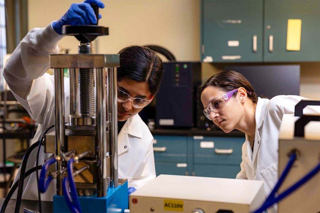 Assistant Professor Ria Corder, PhD student Aditi Khatiwada